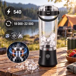 USB elektrický mixér ARIANO na smoothie a kokteily 600 ml / Čierny