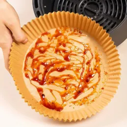 Sada 50ks guľatých papierových vložiek do fritézy