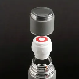 Dizajnová termoska s 3 pohármi 400 ml / Šedá