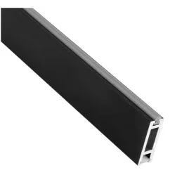 Vešiaková tyč SLIM na LED pásik s krytkou / Čierna